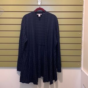 Navy open cardigan